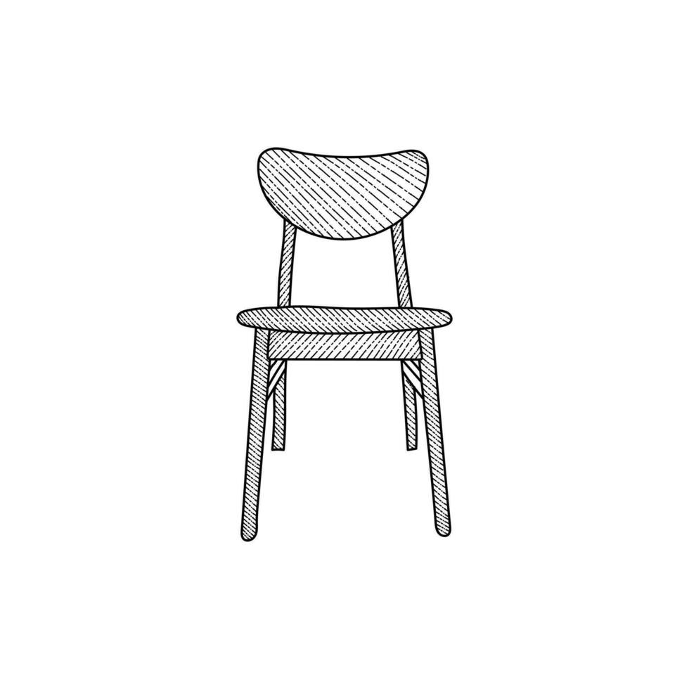 klassisk stol möbel interiör logotyp design aning för företag, modern möbel symbol. platt design vektor