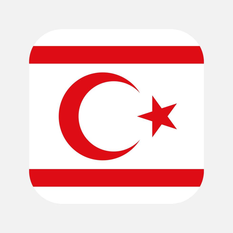 turkiska republik av nordlig cypern flagga enkel illustration för oberoende dag eller val vektor