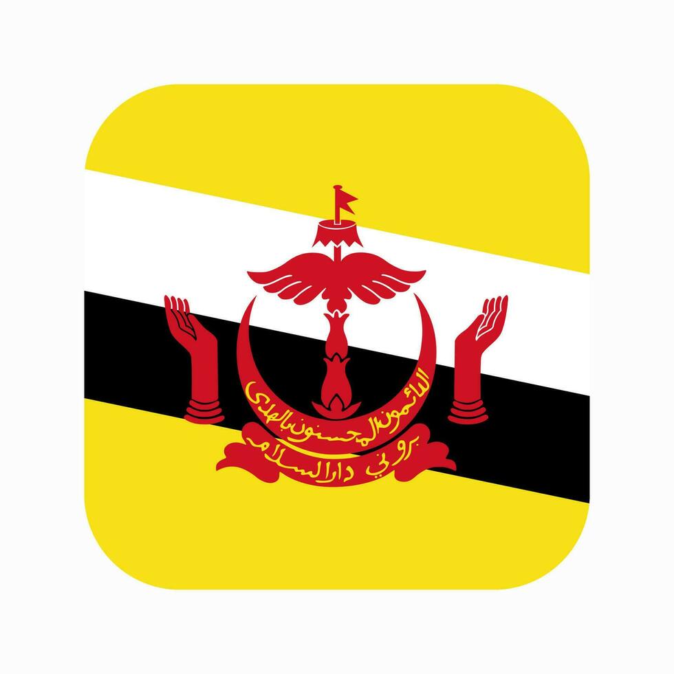brunei flagga enkel illustration för självständighetsdagen eller val vektor