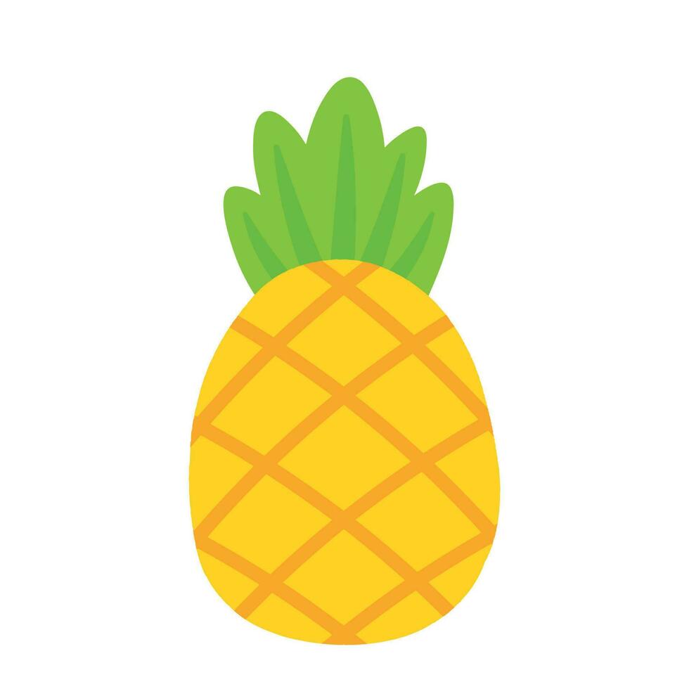 Ananas Obst Gekritzel Symbol süß Vektor Illustration