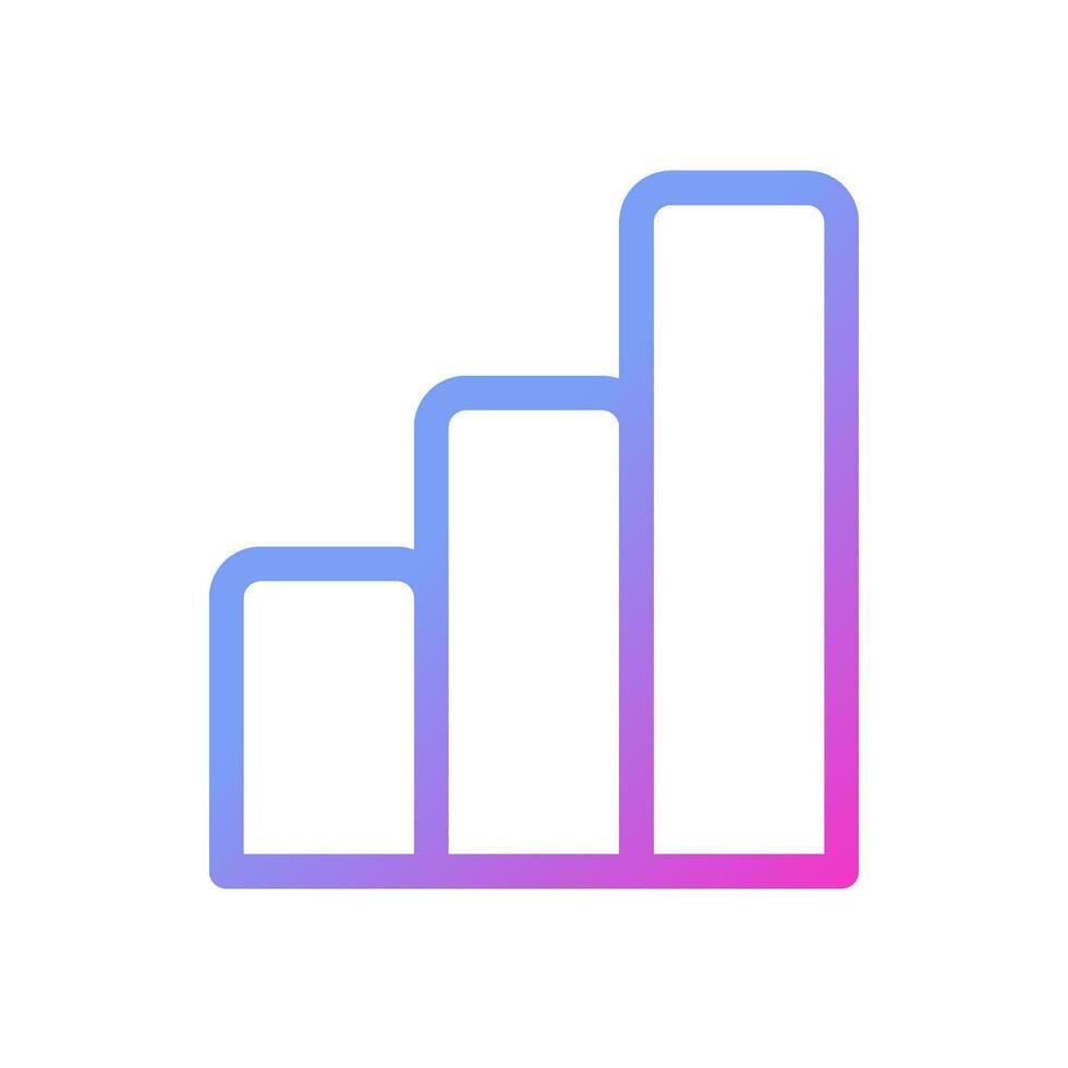 bar Diagram pixel perfekt lutning linjär ui ikon. data visualisering verktyg. företag information. linje Färg användare gränssnitt symbol. modern stil piktogram. vektor isolerat översikt illustration