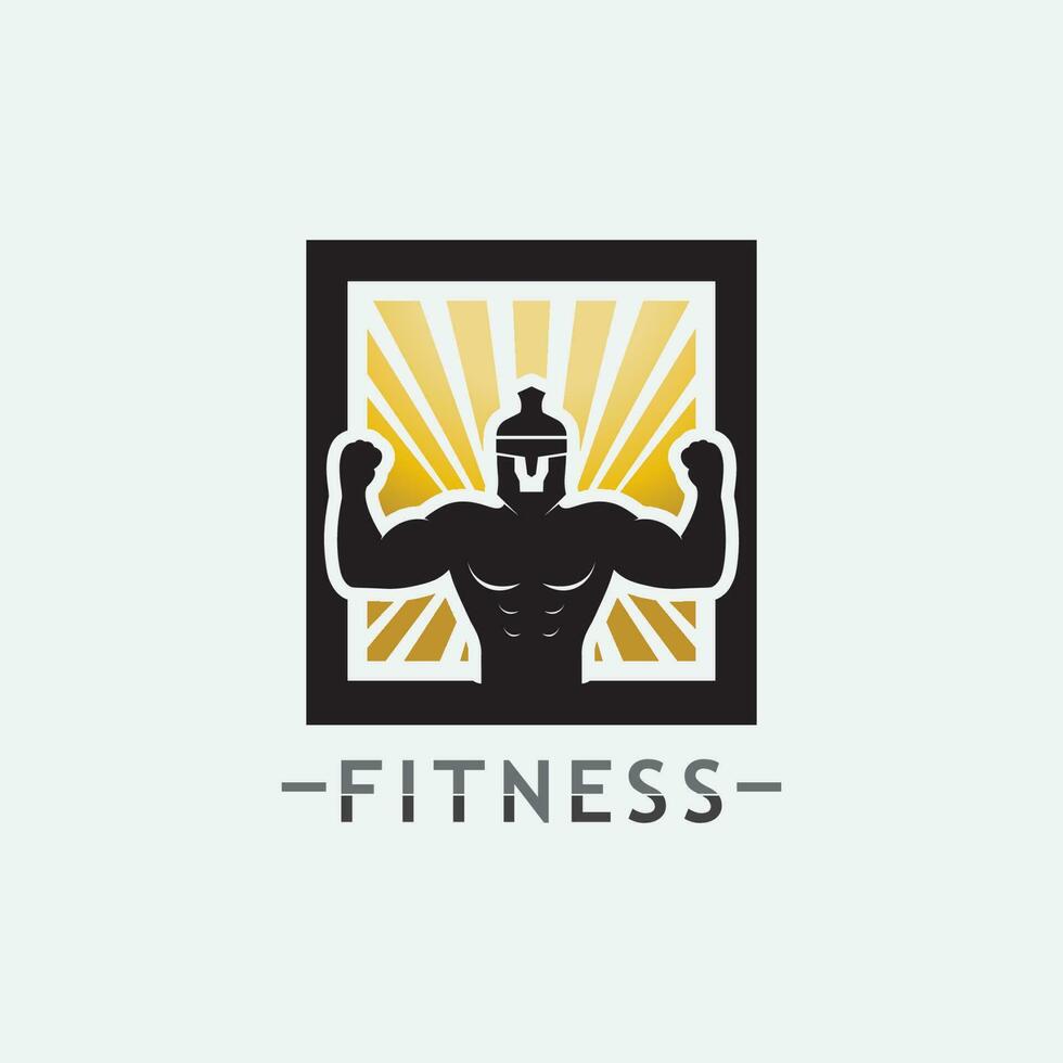 fitness logotyp design vektor illustrationikon