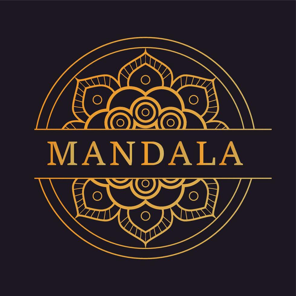 modern och lyx mandala vektor logotyp ikon illustration design