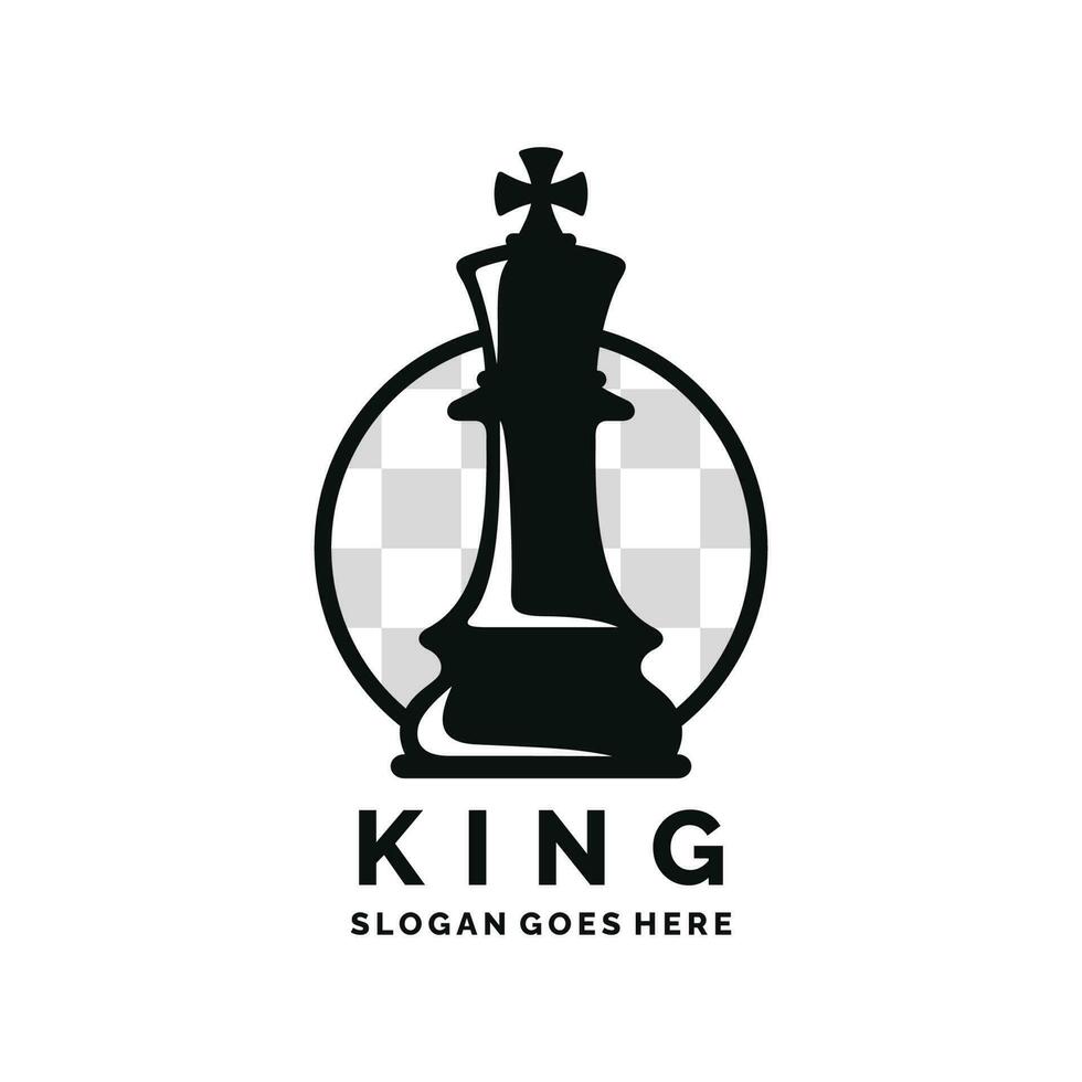 kung schack logotyp design vektor illustration