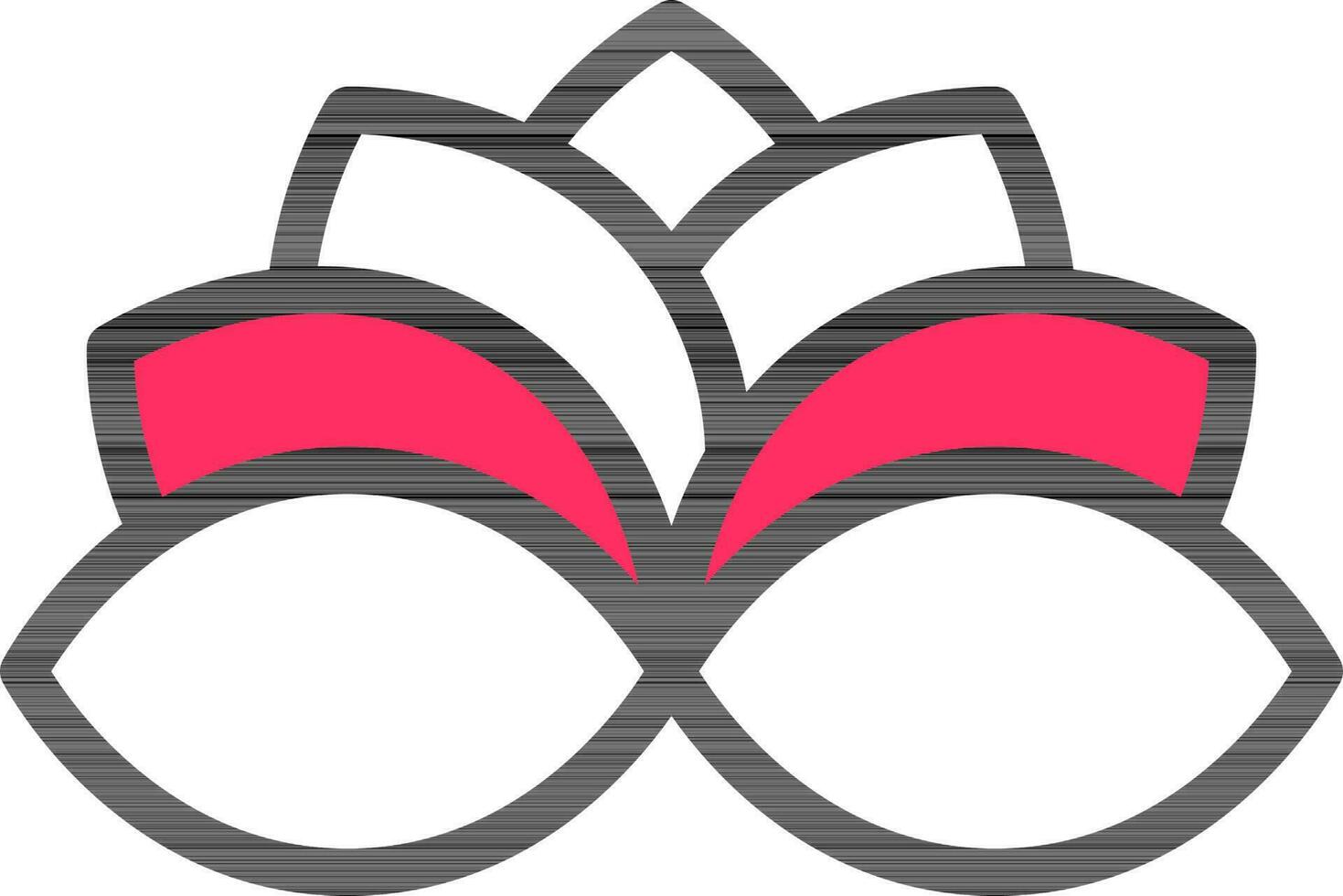 platt stil av blomma ikon eller symbol i rosa och vit Färg. vektor