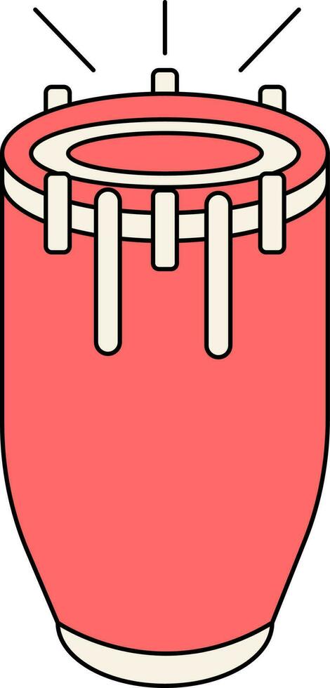 illustration av conga trumma ikon i platt stil. vektor