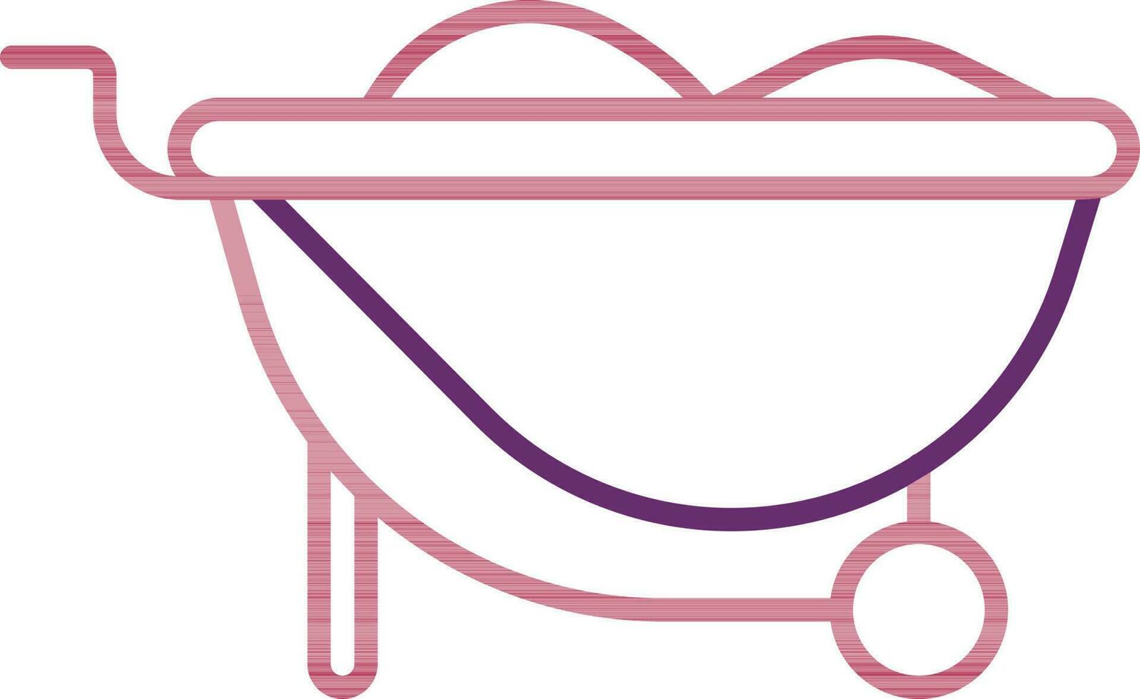 Schubkarre Symbol im Rosa und lila Farbe. vektor