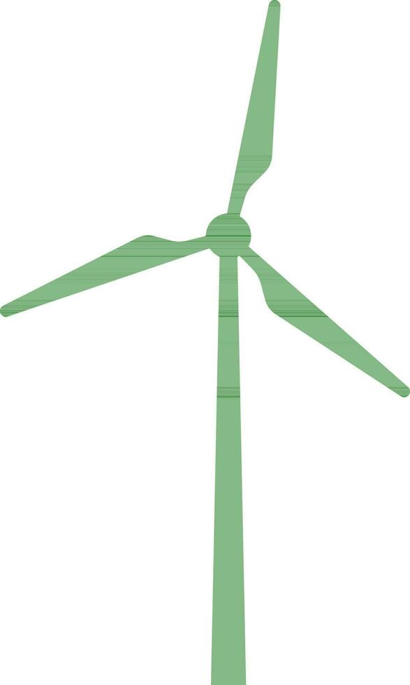 platt stil väderkvarn element i grön Färg. vektor