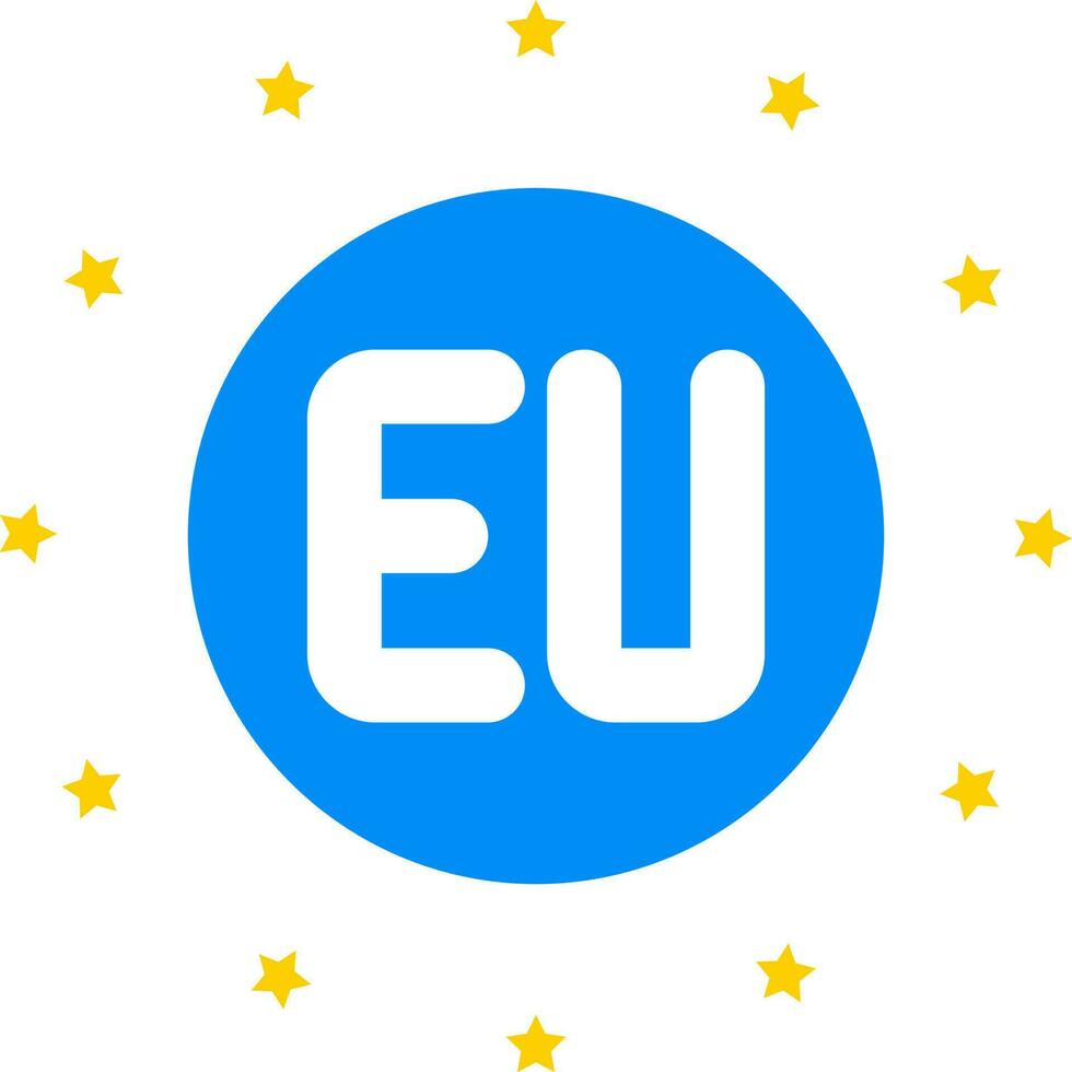 eben Stil europäisch Flagge Symbol oder Symbol. vektor