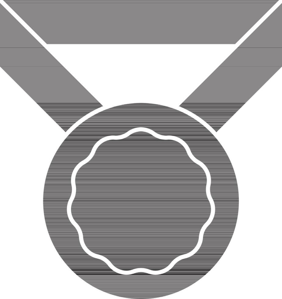 medalj ikon i grå och vit Färg. vektor
