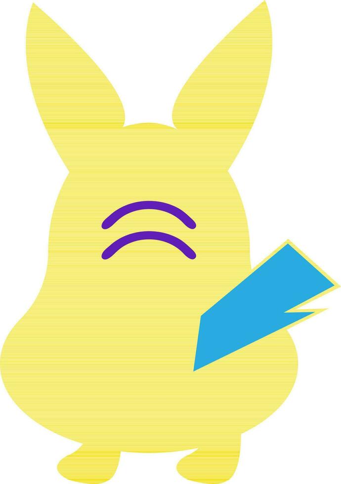 pikachu med markören ikon. vektor
