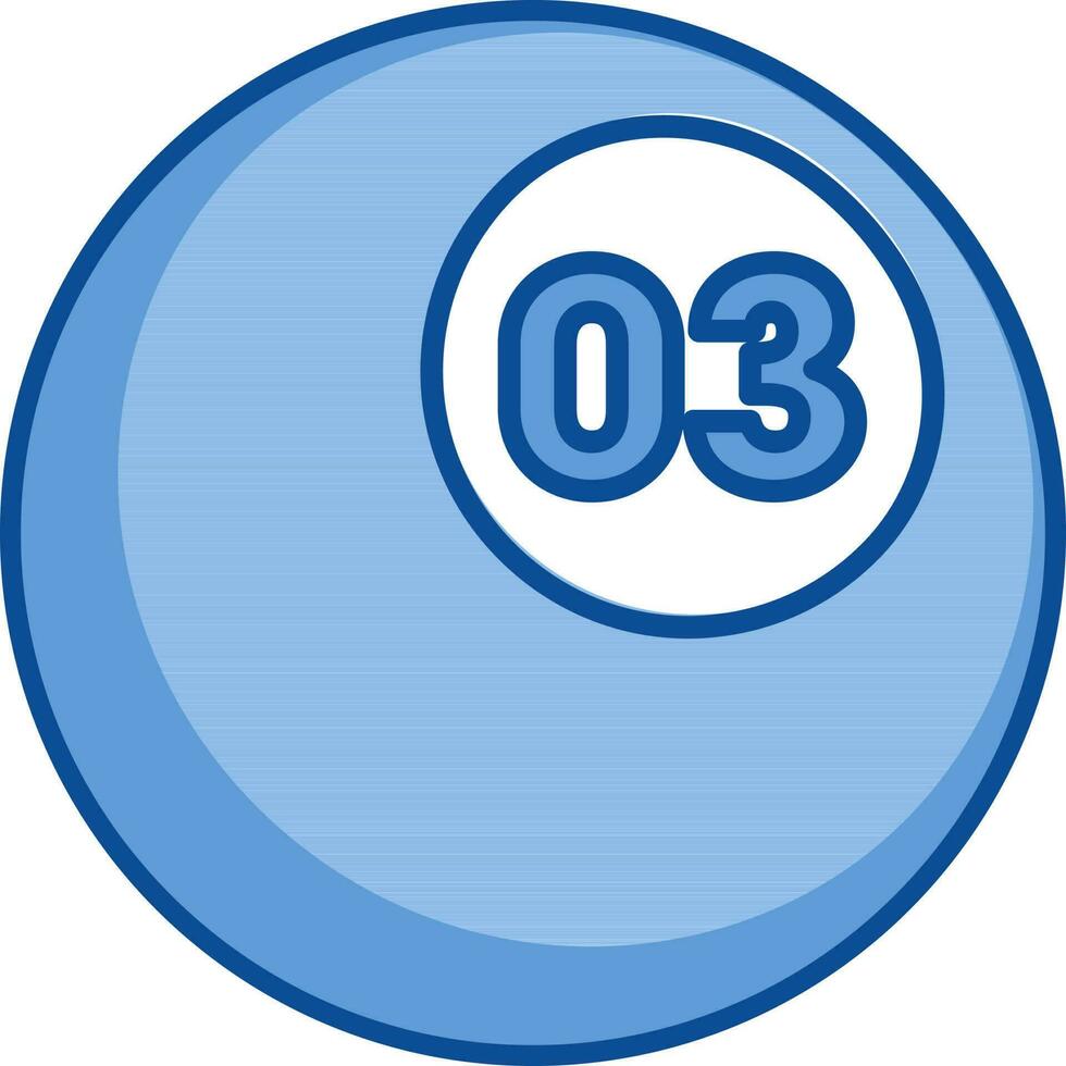 Billard- Ball Symbol im Blau und Weiß Farbe. vektor