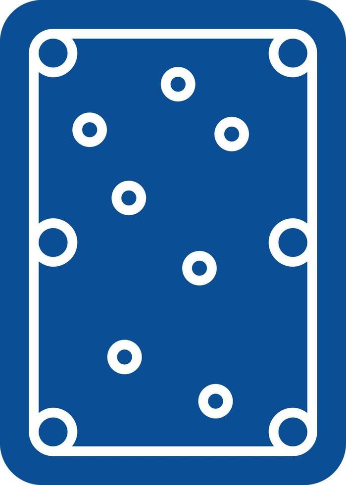 eben Stil Billard- oder Schwimmbad Tabelle Symbol im Blau und Weiß Farbe. vektor