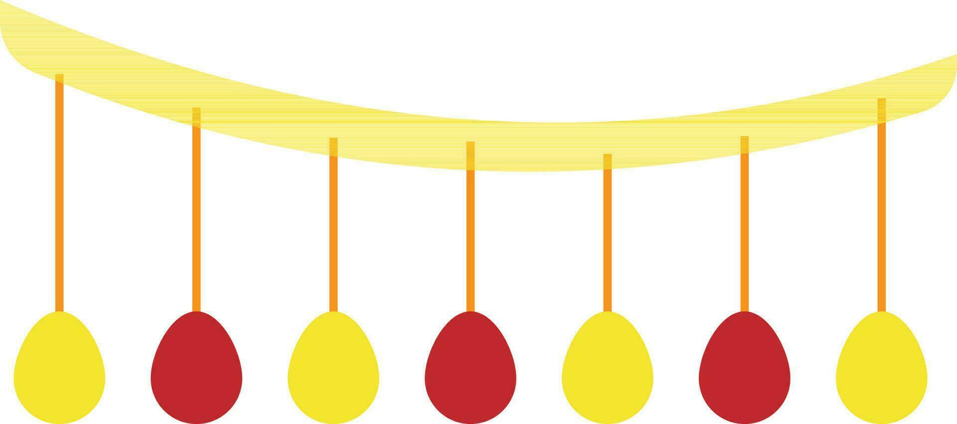 Gelb und rot Wind Glockenspiel im eben Stil. vektor