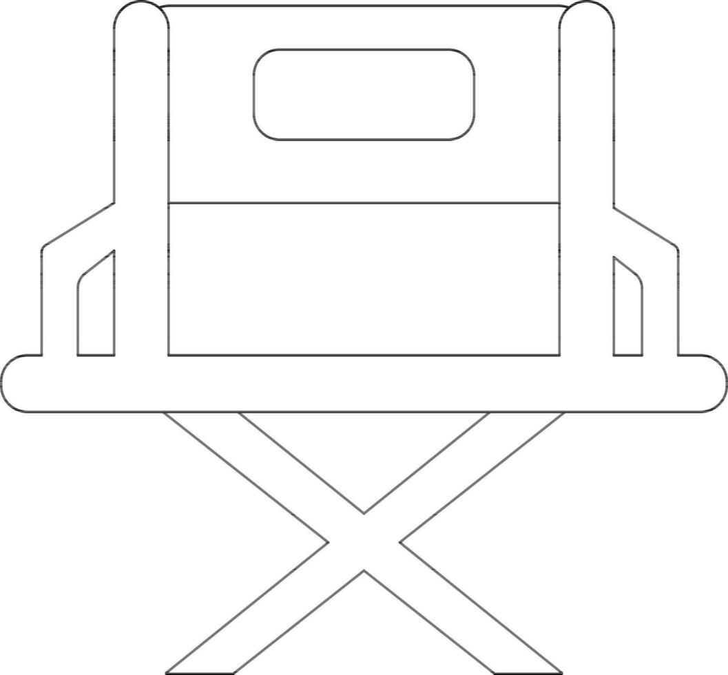 Direktor Stuhl im schwarz Linie Kunst. vektor
