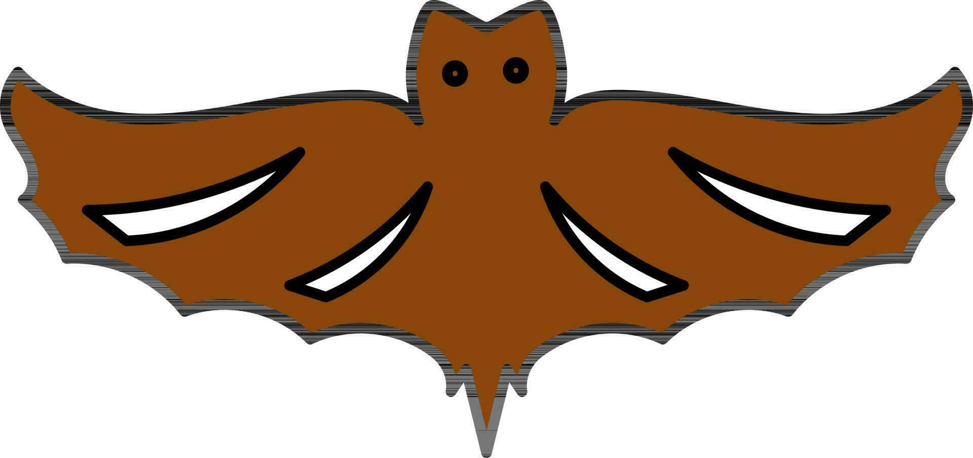 illustration av fladdermöss ikon i brun Färg. vektor