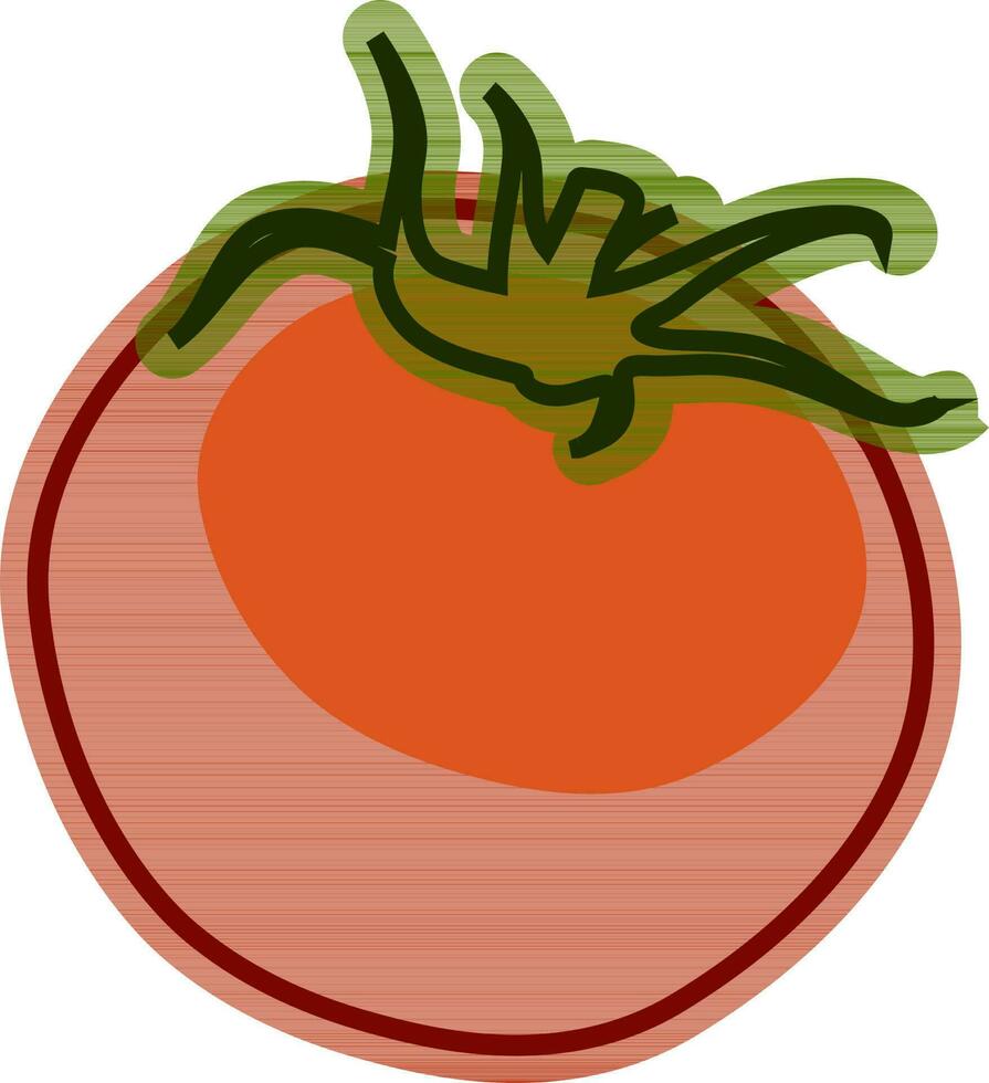 eben Stil Illustration von rot Tomate. vektor