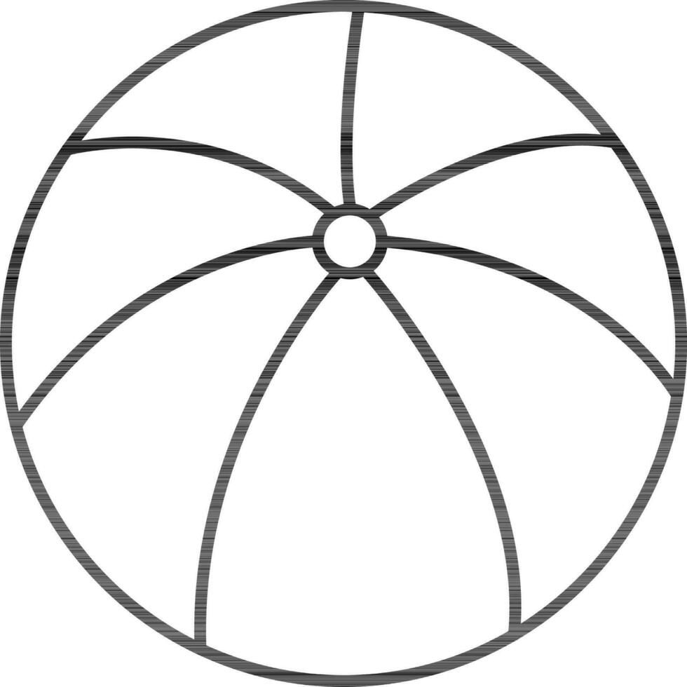 eben Zeichen oder Symbol von Strand Ball. vektor