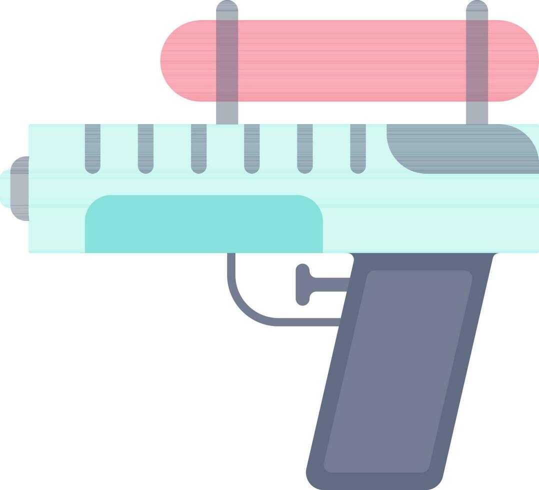 Illustration von Wasser Gewehr Symbol im Rosa und Blau Farbe. vektor