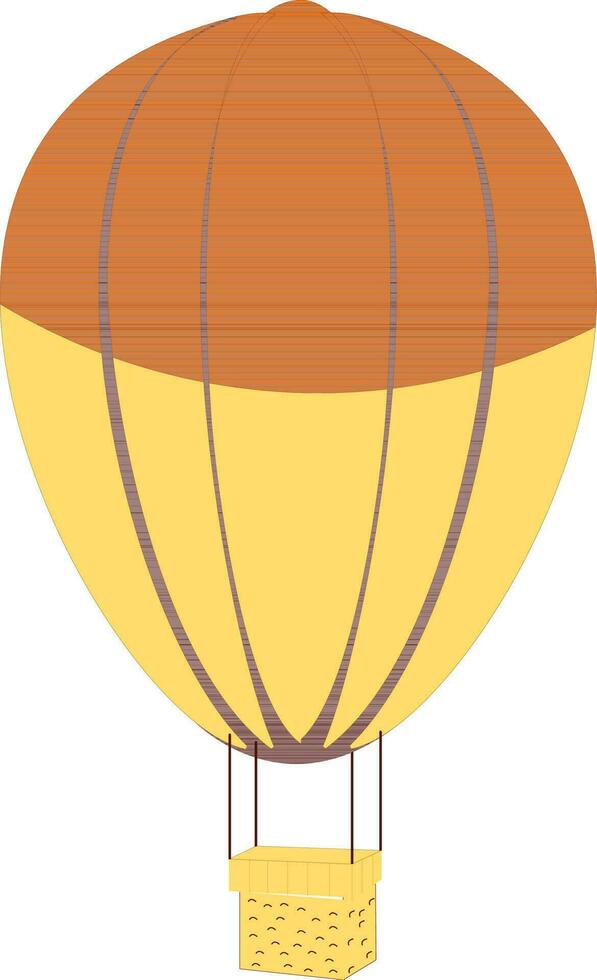 isoliert heiß Luft Ballon im Gelb und Orange Farbe. vektor
