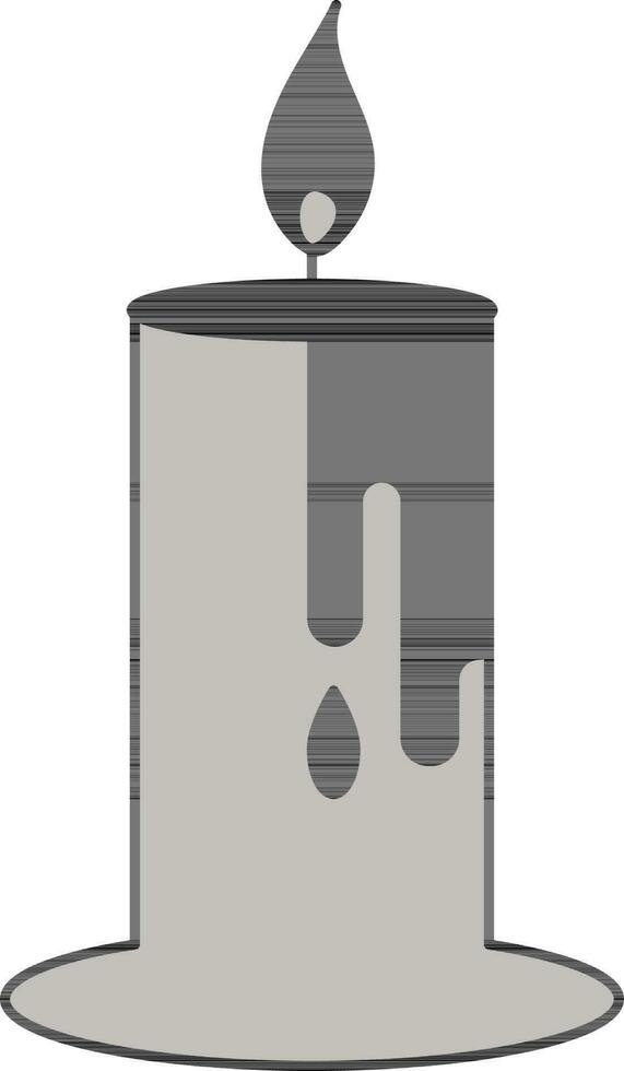 Verbrennung Kerze Symbol im schwarz und grau Farbe. vektor