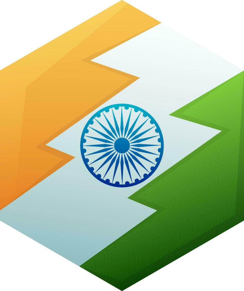 Illustration von indisch National Flagge Design. vektor