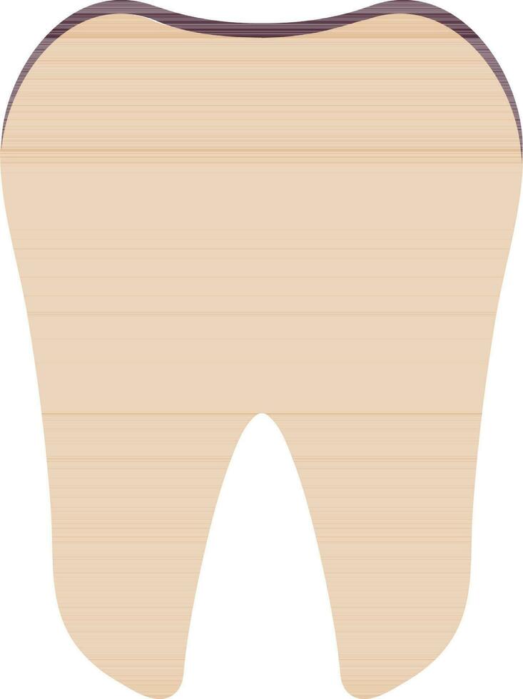 illustration av tand ikon i Färg för mänsklig kropp. vektor