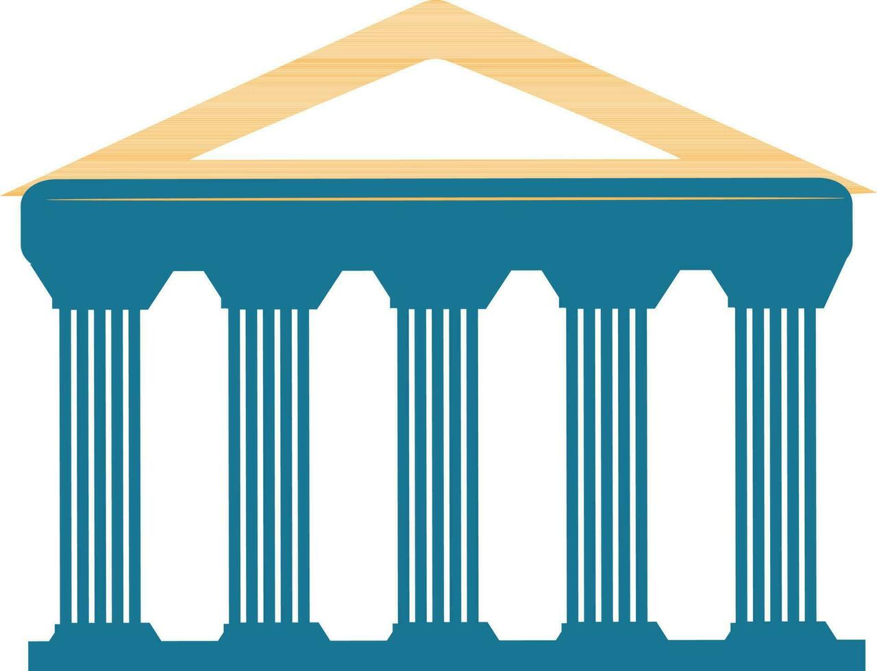 eben Illustration von Parthenon. vektor