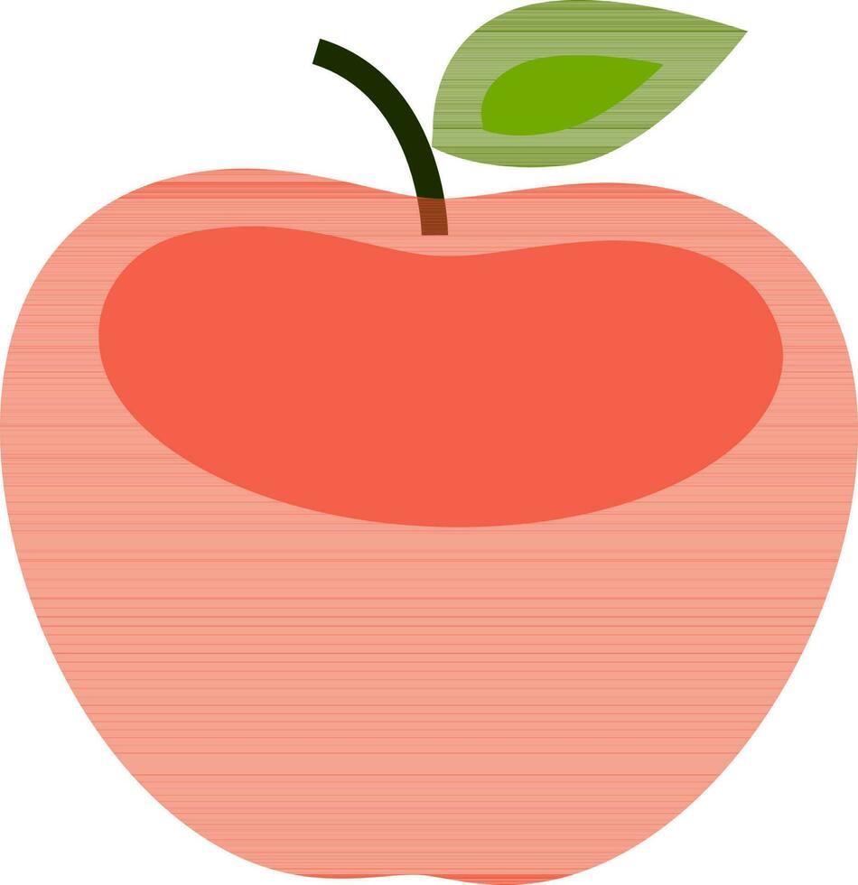 eben Stil Illustration von ein Apfel. vektor