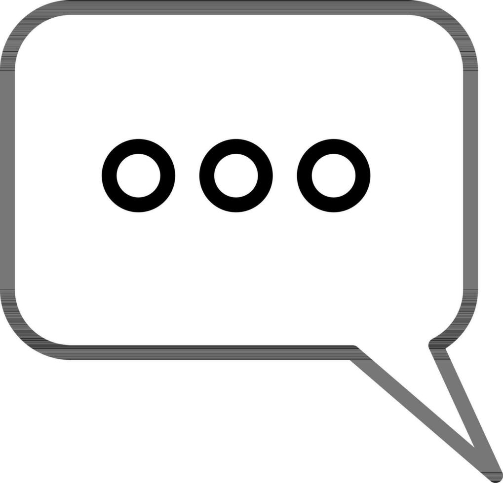 chatten Box Symbol im schwarz dünn Linie. vektor