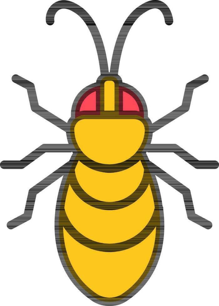 isoliert Honig Biene Symbol im Gelb Farbe. vektor