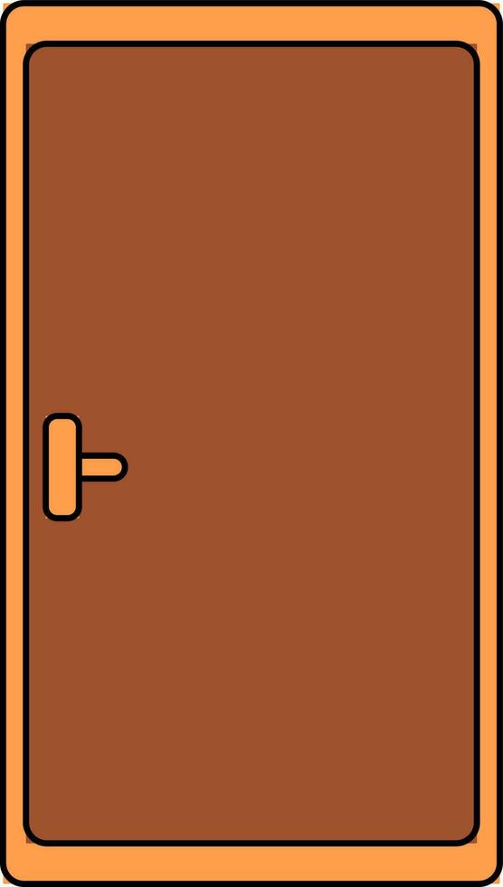 Illustration von Tür Symbol im Farbe zum Möbel Konzept. vektor