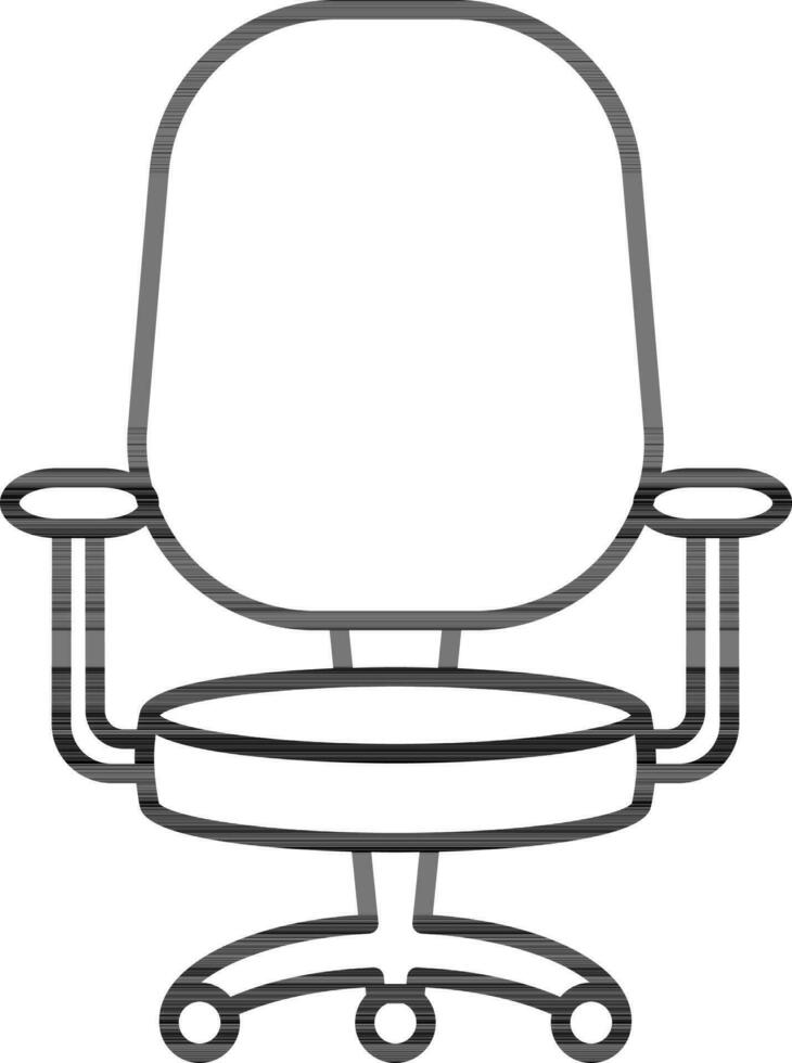 Büro Stuhl Symbol im dünn Linie Kunst. vektor