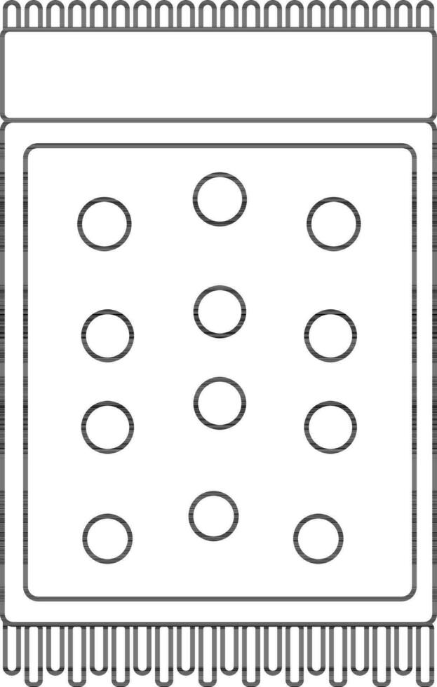 Teppich Symbol mit im Fußboden zum dekorieren Konzept. vektor