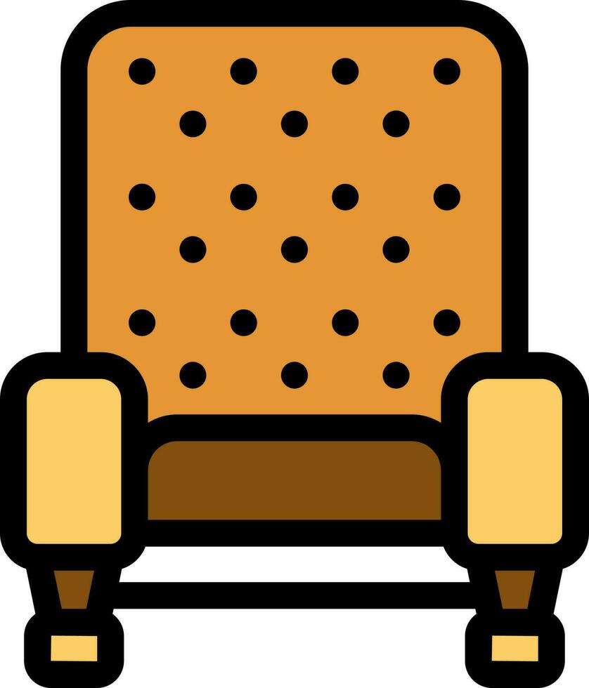 isoliert Sofa Stuhl Symbol im eben Stil. vektor