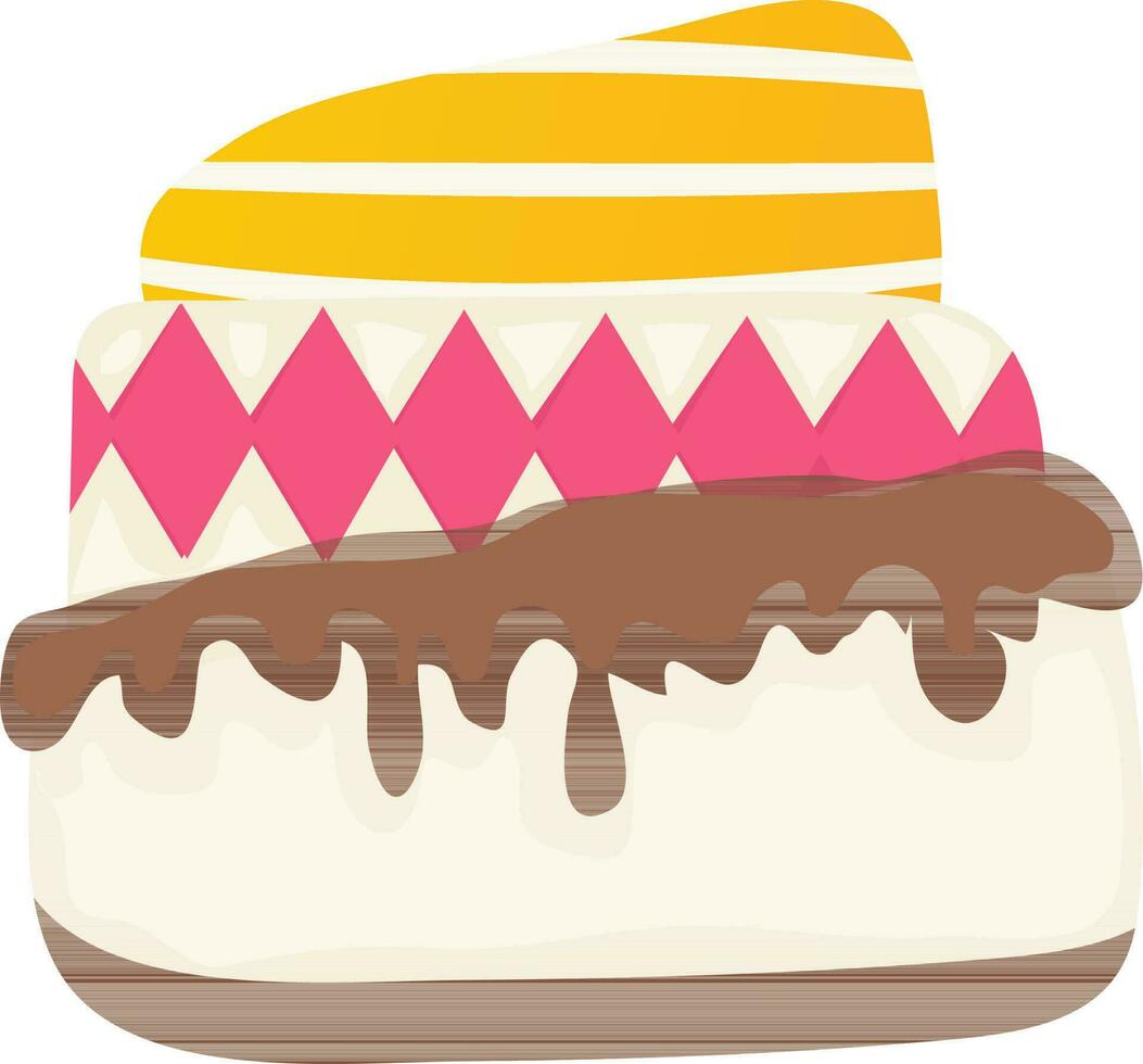 Illustration von bunt Geburtstag Kuchen. vektor