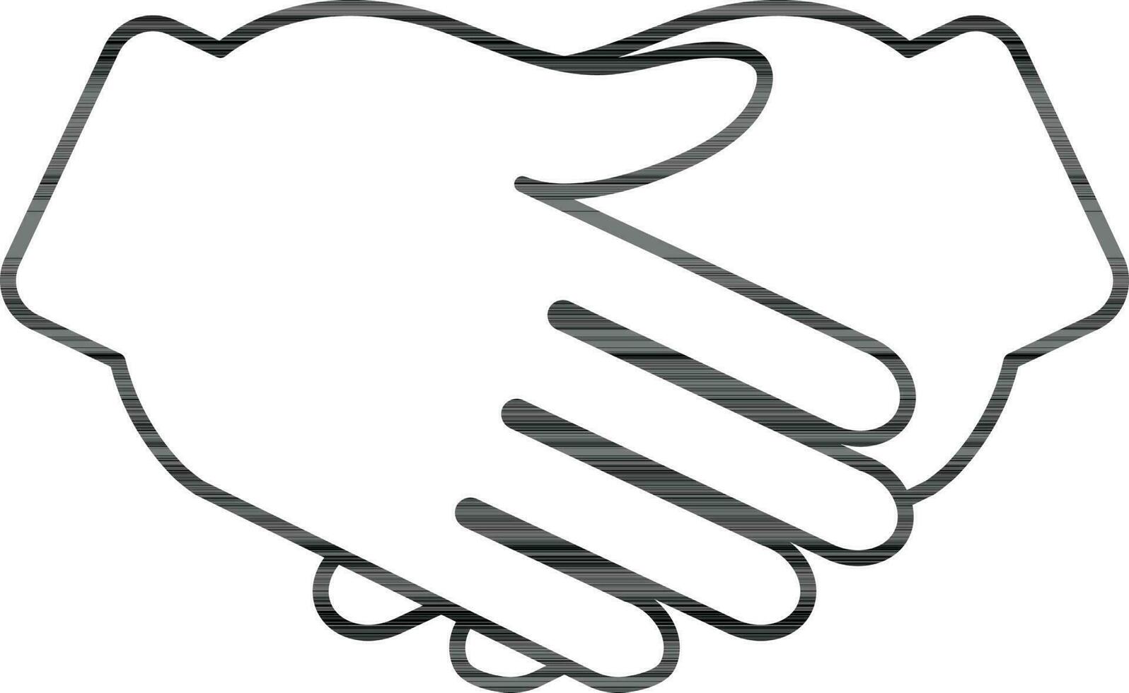 Handschlag im eben Stil. vektor
