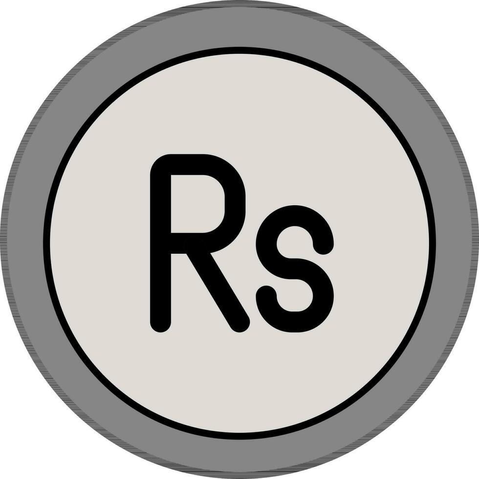 Illustration von Rupie Symbol im grau Farbe. vektor