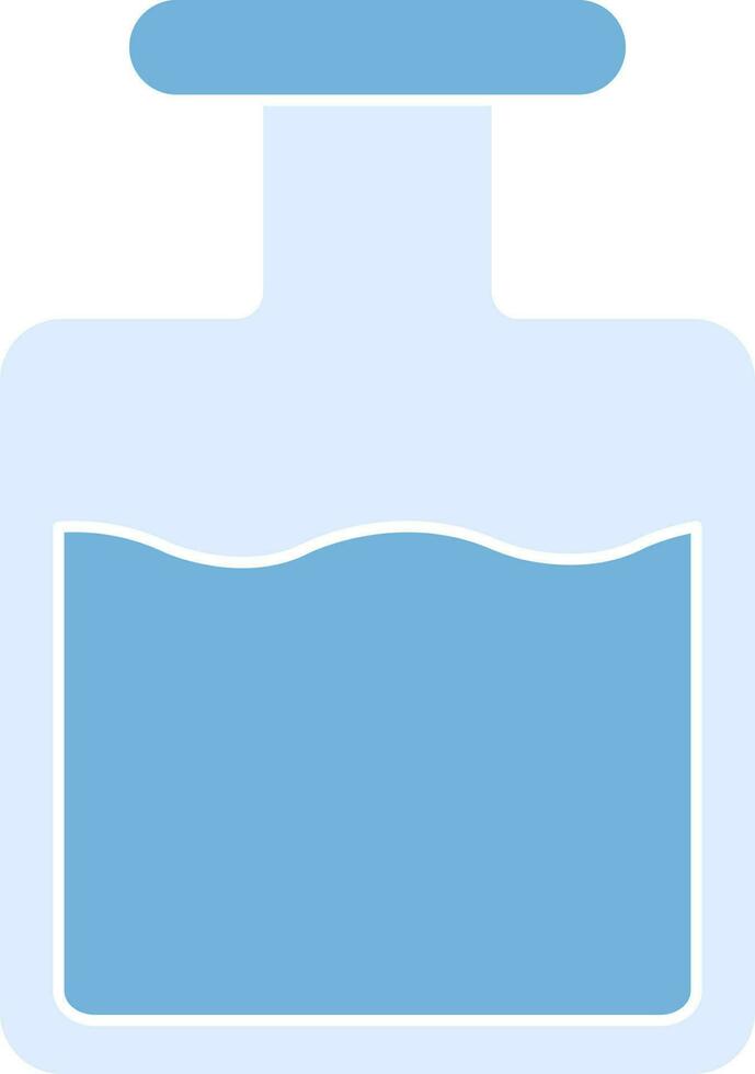 Flüssigkeit Flasche Symbol oder Symbol im Blau Farbe. vektor