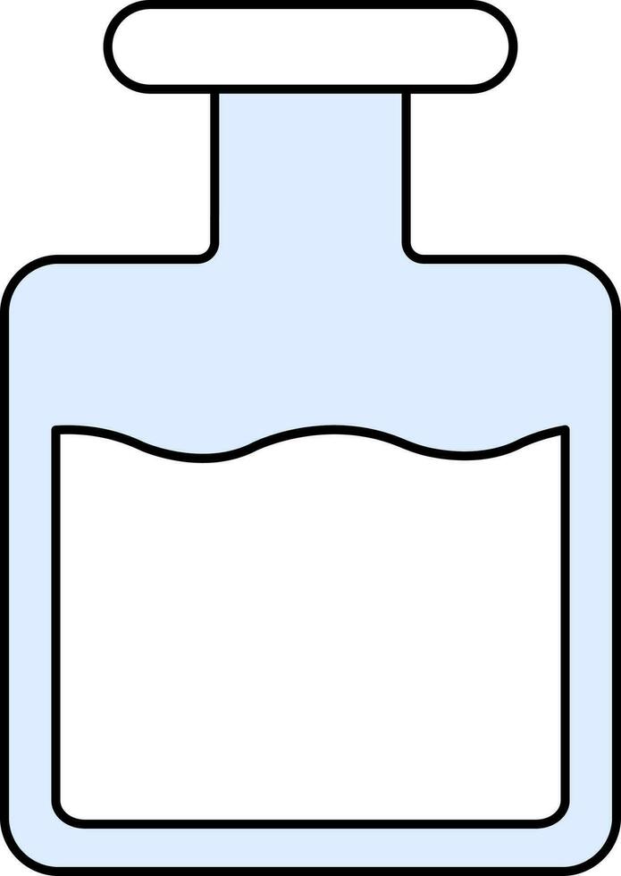 Flüssigkeit Flasche Symbol oder Symbol im eben Stil. vektor