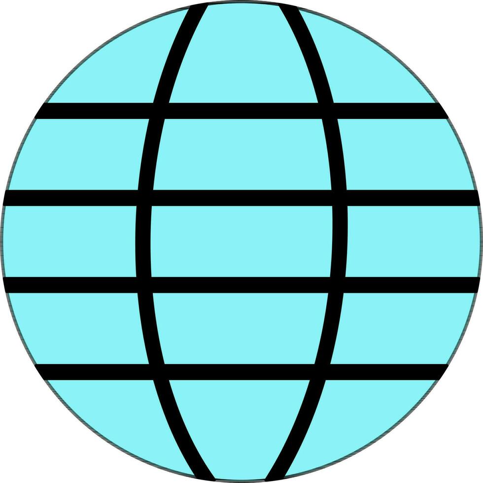 Erde Globus im schwarz und Blau Farbe. vektor