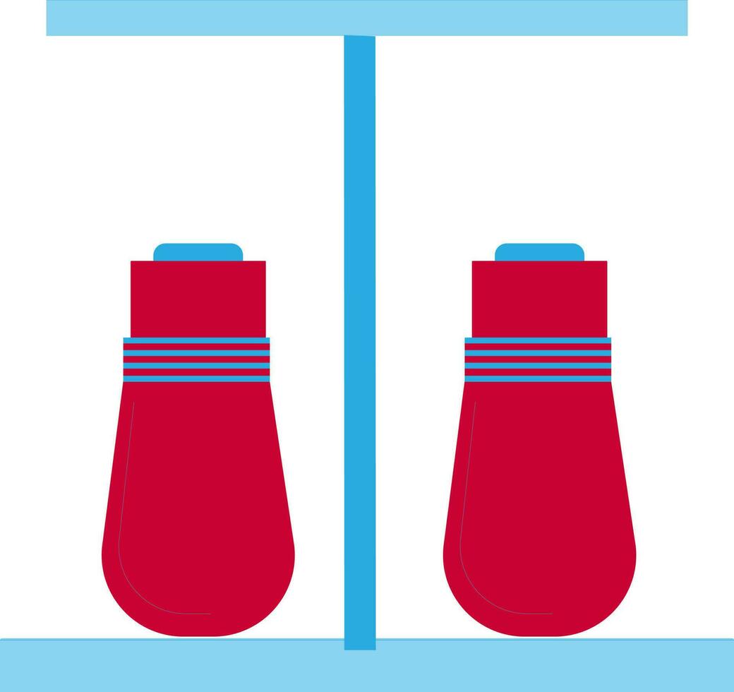 rot und Blau Salz- streuen Flaschen. vektor