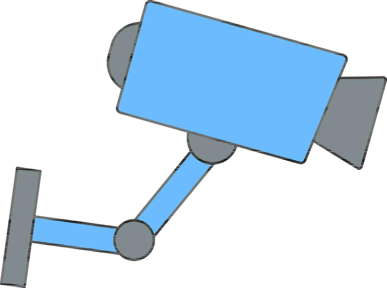 cctv Kamera Symbol im Blau und grau Farbe. vektor