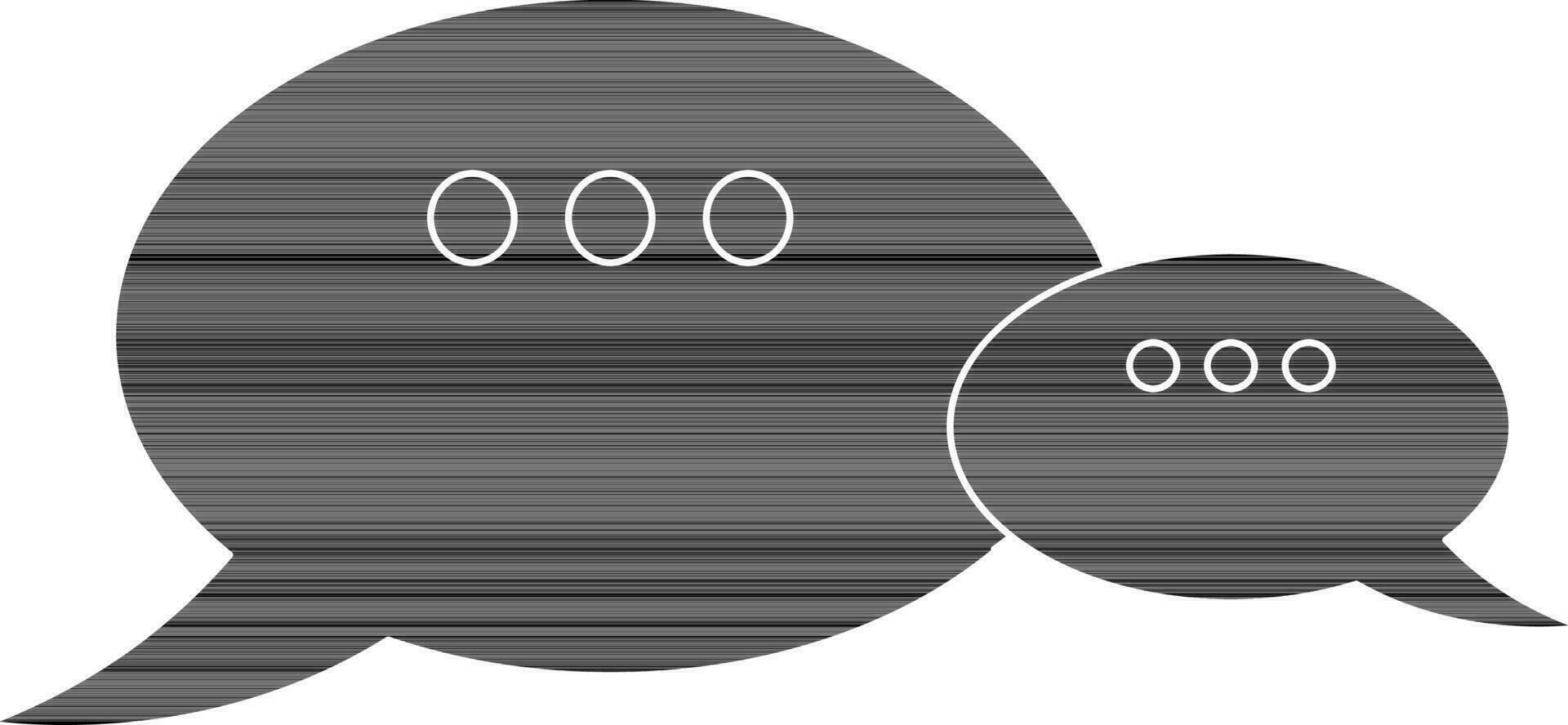 chatt Tal bubbla ikon i svart. vektor