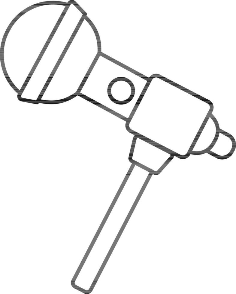 mikrofon ikon i svart stroke stil. vektor