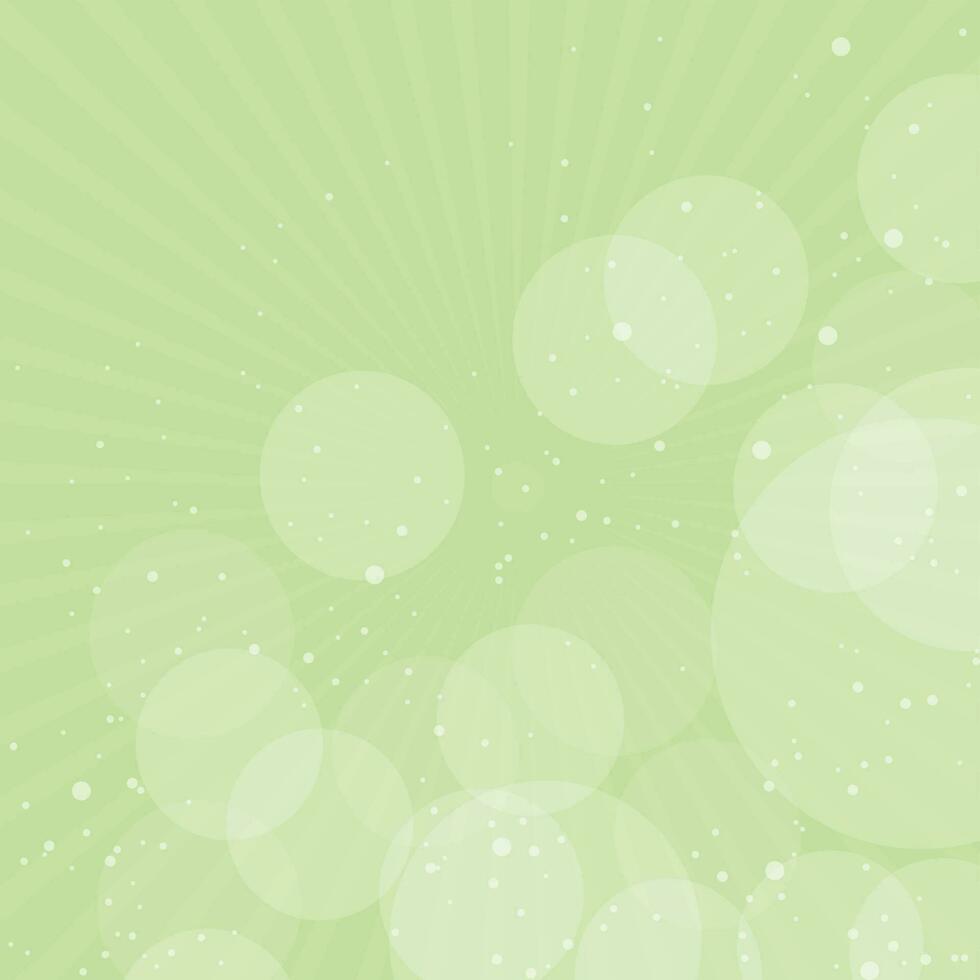 Kreis auf Grün Frühling Strahlen abstrakt Hintergrund. vektor