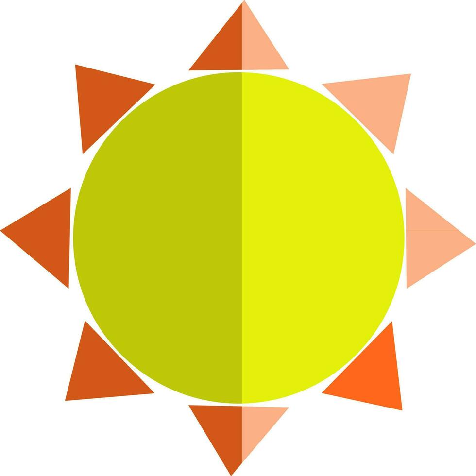 gul och orange Sol. vektor