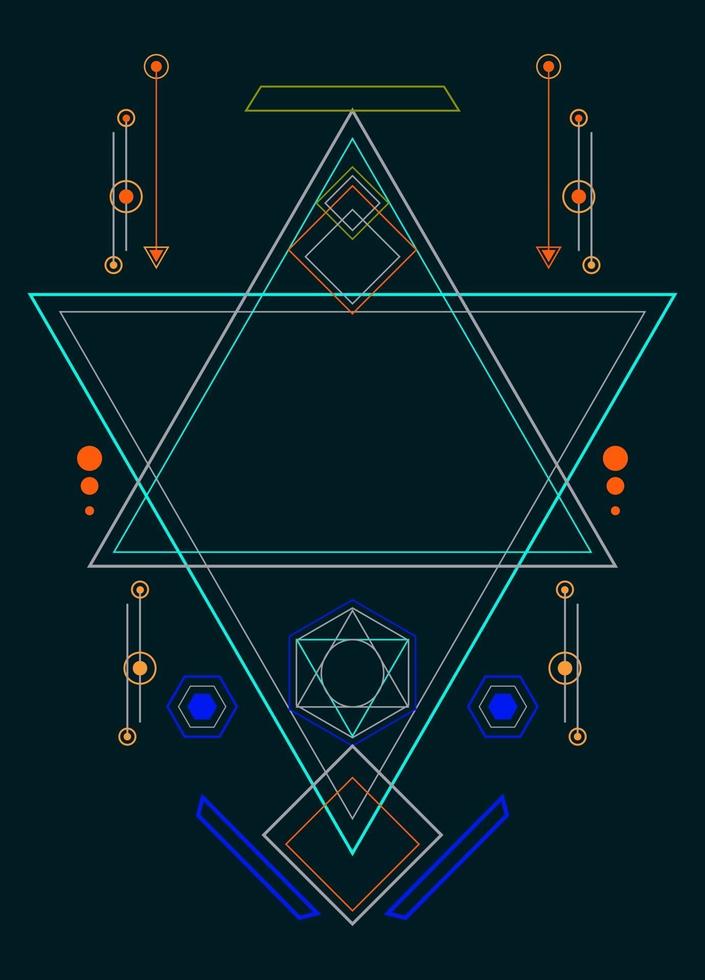 heilige Geometrie Ornament Vektor Design-Elemente für den Hintergrund