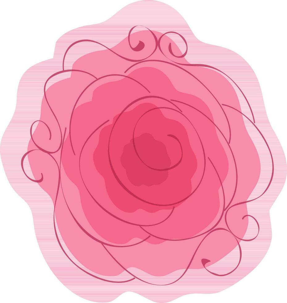 illustration översikt Färg design blomma stil. vektor