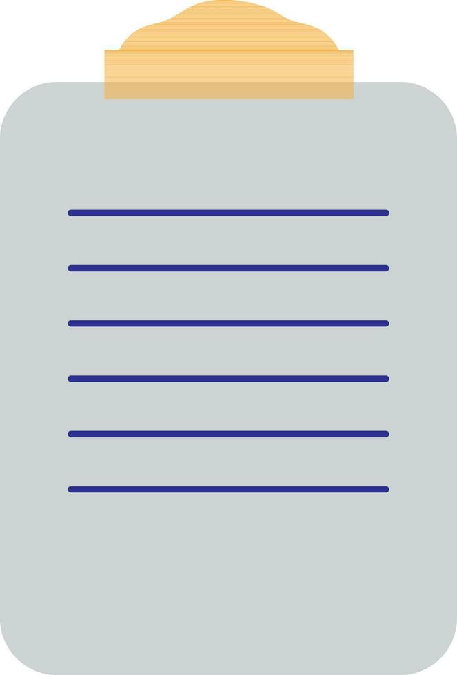 Urklipp ikon med papper för kontor begrepp. vektor